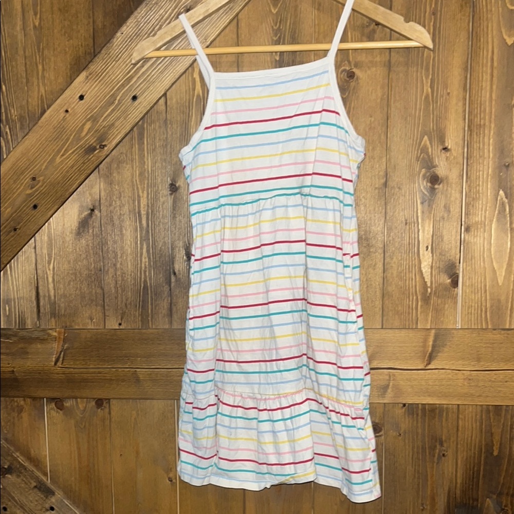 Old Navy White and Pink Sleeveless Sundress